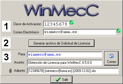 Solicitud de Licencia WinMecC